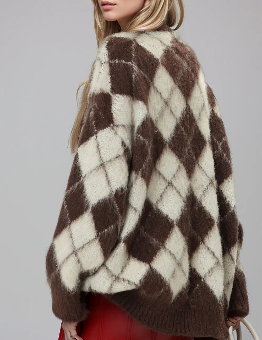 Plaid V-Neck Button Up Cardigan | Cardigans Daverri Fashions
