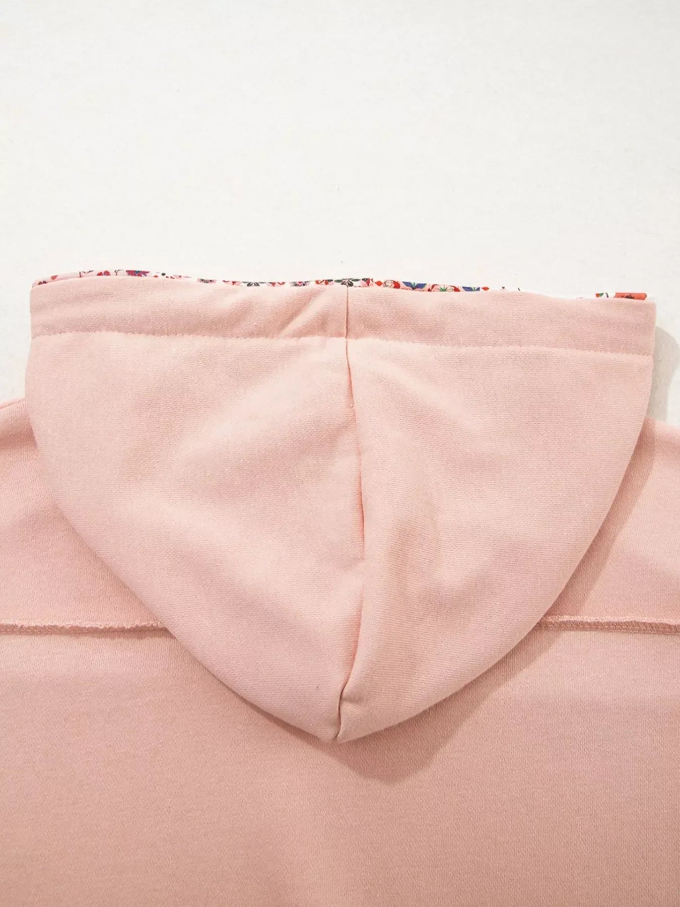 Floral Print Drawstring Long Sleeve Hoodie - DAVERRI FASHIONS