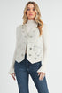 Aemi + Co Heart Rivet Detail Suede Vest Coat White S Vests