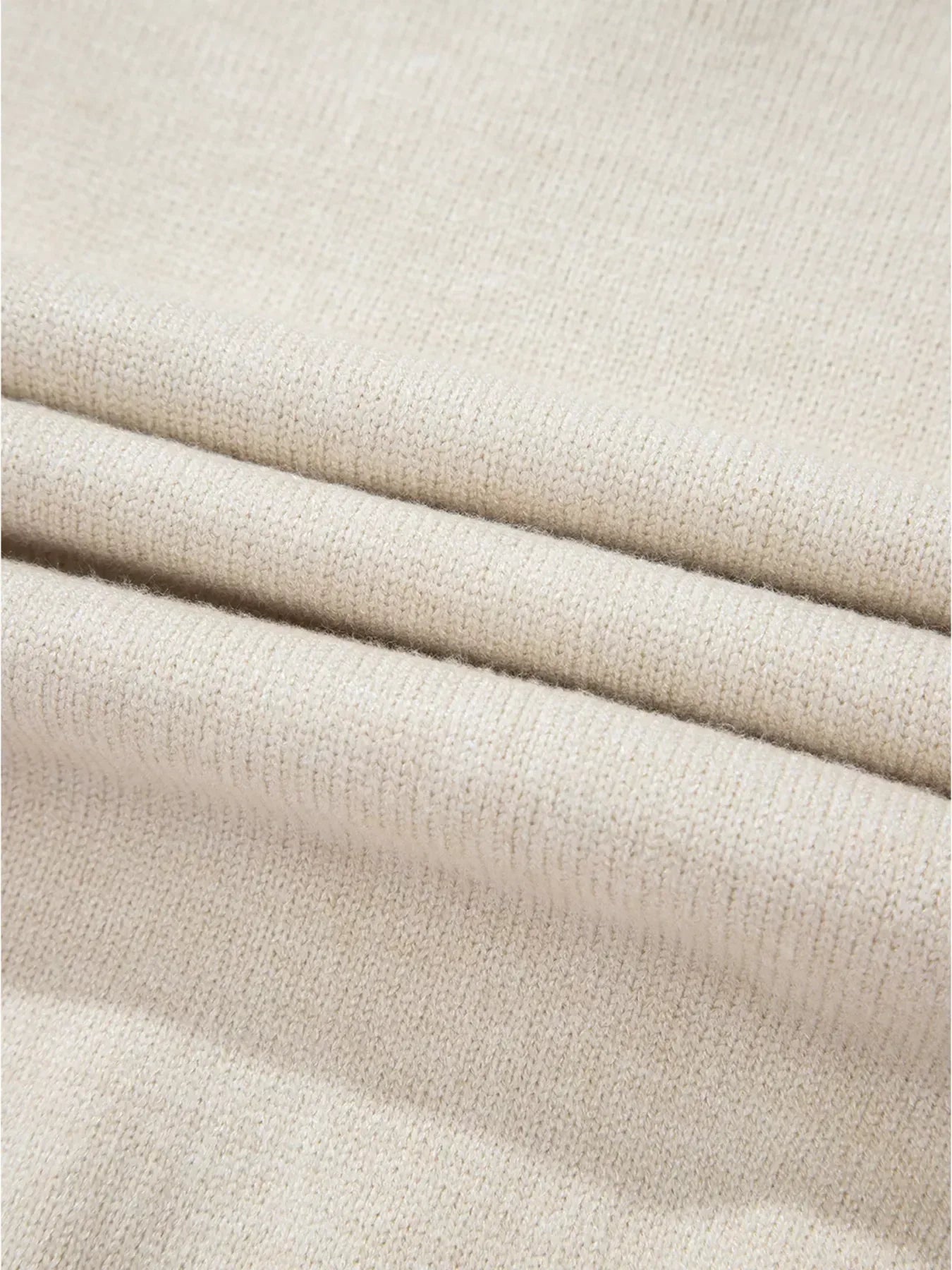 Daverri Fashions Flower Stitching Mock Neck Sweater - DAVERRI FASHIONS