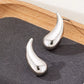 Curved Teardrop Stud Earrings - DAVERRI FASHIONS