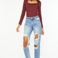 Kancan High Rise Distressed Boyfriend Jeans Jeans