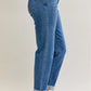 Judy Blue Full Size Mid Rise BF Classic Cuffed Jeans Plus Size - DAVERRI FASHIONS