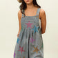 BiBi Star Rhinestone Washed Wide Leg Shortalls Shortalls