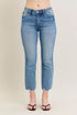 Judy Blue mid-rise kick flare jeans in vintage wash with destroyed hems