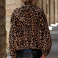 Leopard Zip Up Hooded Jacket - DAVERRI FASHIONS