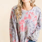 BiBi Tie Dye Print Terry Pull Over - DAVERRI FASHIONS