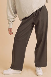 Aemi + Co High Waist Wide Leg Pants with Side Pockets