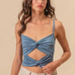 BiBi Rayon Span Jersey Knit Double Twist Front Cami Top - DAVERRI FASHIONS