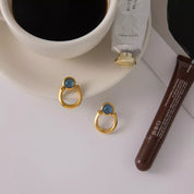 18K Gold-Plated Post Back Earrings | Earrings Daverri Fashions