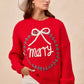 BiBi Christmas Wreath Merry Letter Knit Top - DAVERRI FASHIONS
