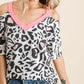 BiBi Leopard Print Top with Shoulder Cut Out Tops