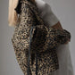 Leopard Button Up Long Sleeve Denim Jacket - DAVERRI FASHIONS