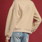 Umgee Round Neck Sweatshirt with Pleated Detail Sweatshirts
