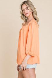 Culture Code Square Neck Puff Sleeve Top Shirts & Tops