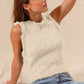 SO ME Tweed Knit Sweater Vest Top - DAVERRI FASHIONS