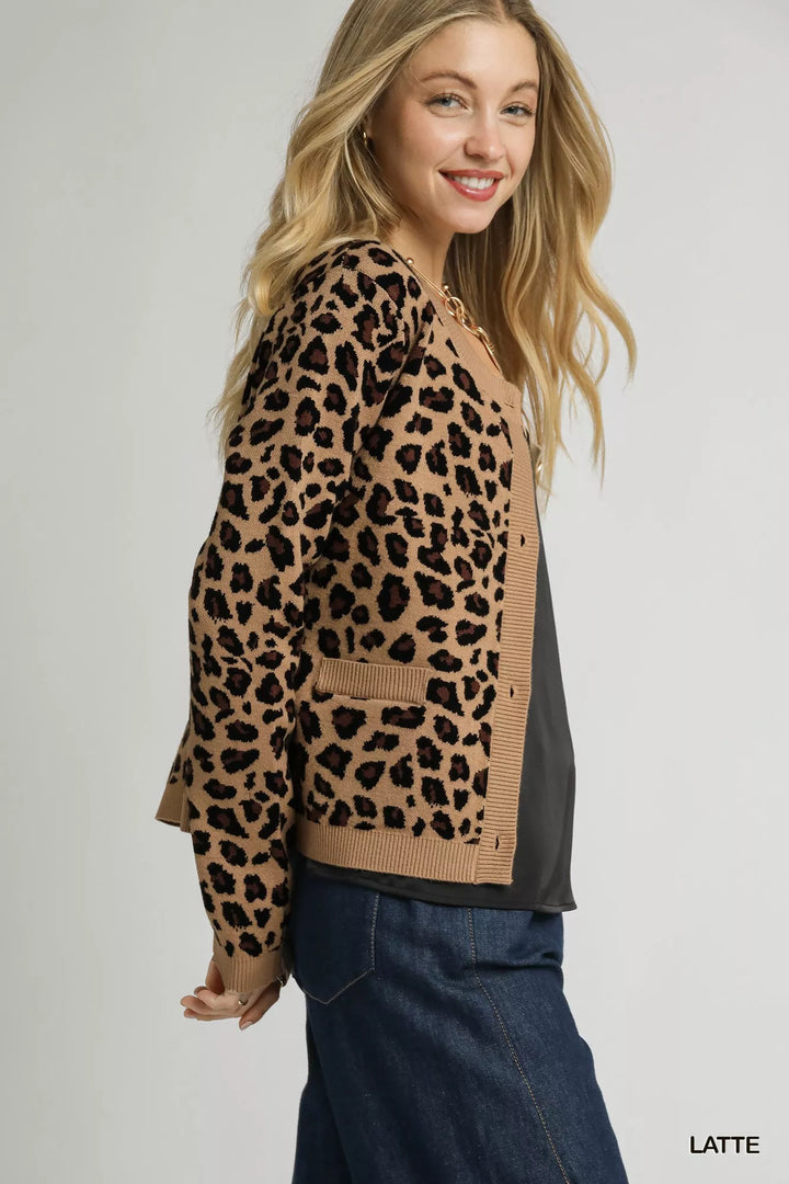 Umgee Leopard Print Button-Down Cardigan | Cardigans Daverri Fashions