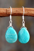 Handmade Natural Stone Teardrop Earrings - DAVERRI FASHIONS