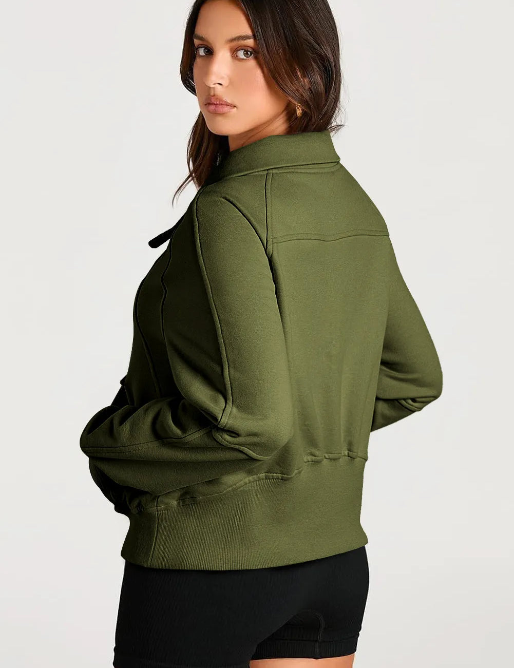 Half Zip Long Sleeve Sweatshirt | Sweatshirts Daverri Fashions