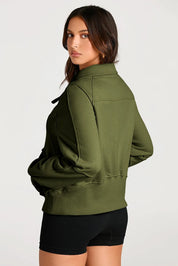 Half Zip Long Sleeve Sweatshirt | Sweatshirts Daverri Fashions