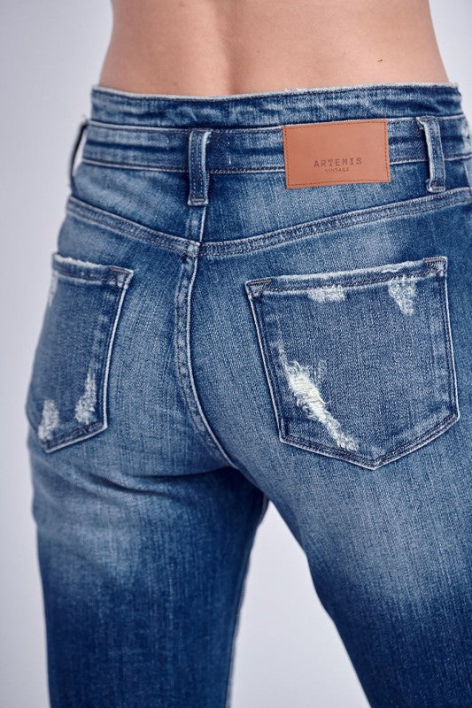 Artemis Vintage High Rise Stretch Flare Jeans | Jeans Daverri Fashions