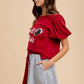 Annie Wear Color Block French Terry Flare Shorts