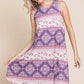 BOMBOM Bohemian Print Sleeveless Dress
