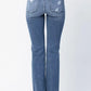 Judy Blue Full Size Mid Rise Destroy Straight Jeans Plus Size - DAVERRI FASHIONS