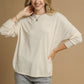 Umgee Textured Knit Long Sleeve Top ECRU