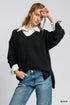 Umgee Wool Blended Pullover Sweater - DAVERRI FASHIONS