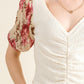 And The Why Full Size Floral Print Textured Sleeve Knit Top - DAVERRI FASHIONS