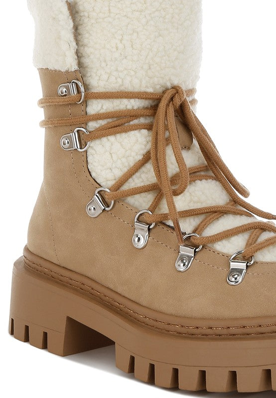 Omul Fleece & Faux Leather Boots | Boots Daverri Fashions
