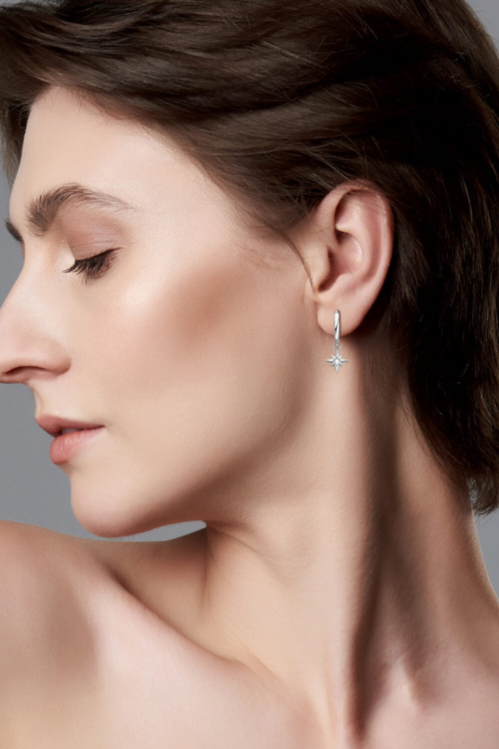 Moissanite Star Drop Earrings | Earrings Daverri Fashions