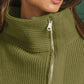 BiBi Front Zip Up High Neckline Sweater Jacket Jackets