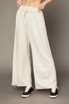 Umgee Elastic Drawstring Waistband Wide Leg Pants - DAVERRI FASHIONS
