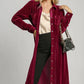 Umgee Texture Curved Hem Button Down Shirt Dress Midi Dresses
