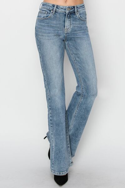 RISEN Full Size Mid Rise Bootcut Jeans Jeans