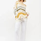 And The Why Abstract Striped Light Weight Loose Sweater - DAVERRI FASHIONS