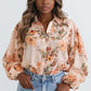 Floral Print Button-Up Shirt - DAVERRI FASHIONS