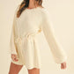 MABLE Round Neck Long Sleeve Sweater Romper