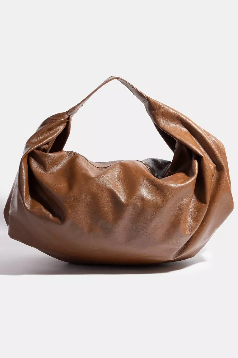 BR one size Faux Leather Hobo Shoulder Bag | Handbags Daverri Fashions