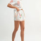 MABLE Embroidered Button Down Shirt and Shorts Set Outfit Sets