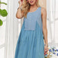 ADORA Decorative Button Sleeveless Babydoll Dress Babydoll Dresses