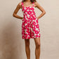 BiBi Floral Prints Tuck Detail Short Overall With Pockets Overalls