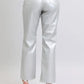 Judy Blue Full Size High Waist Silver Faux Leather Pants Plus Size Pants