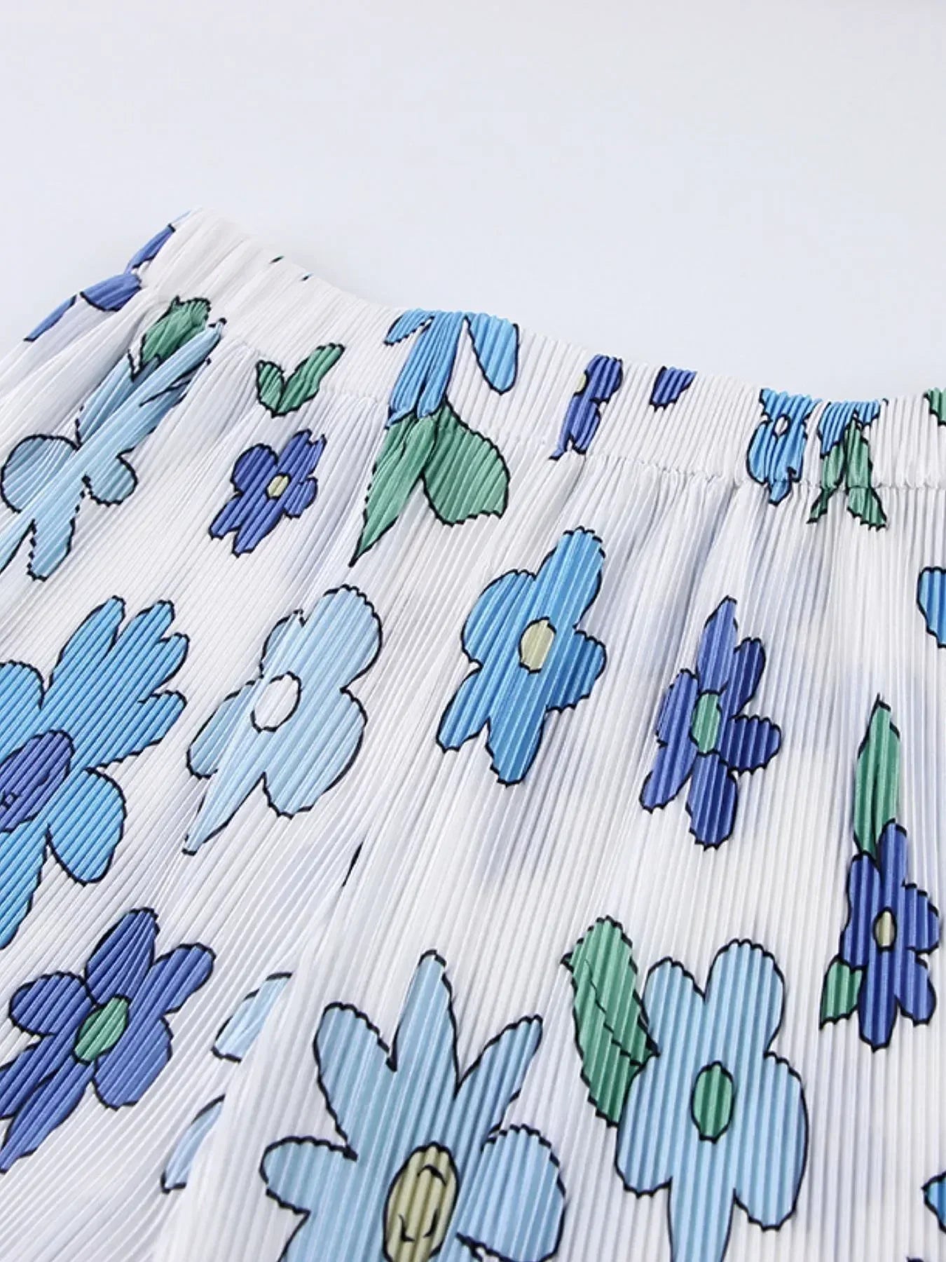 Printed Button Up Shirt and Pants Set - DAVERRI FASHIONS