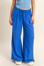 HYFVE Elasticized Waist Wide Leg Pants | Pants Daverri Fashions