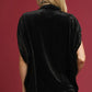 Umgee Velvet Mock Neck Sleeveless Blouse Blouses