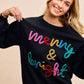 BiBi Tinsel Lettering Christmas Sweater - DAVERRI FASHIONS
