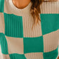 SO ME Check Plaid Casual Sweater Top